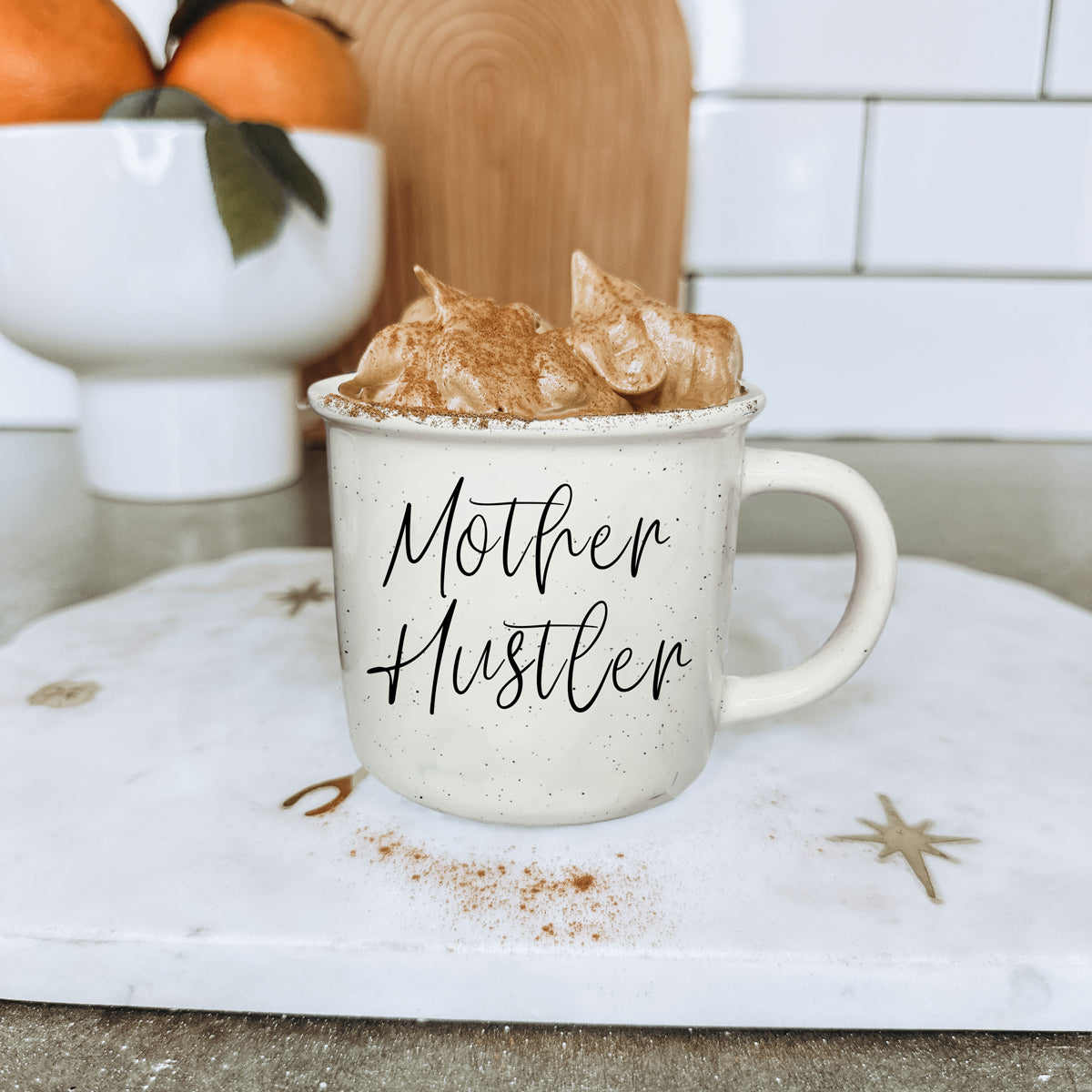 Mother Hustler Ceramic Coffee Mug - 14oz Campfire Style