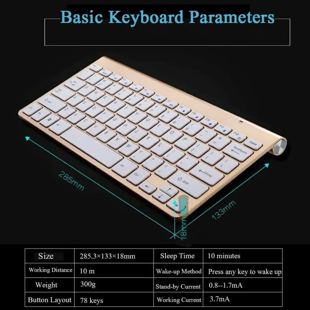 Mini Wireless Keyboard and Mouse Set