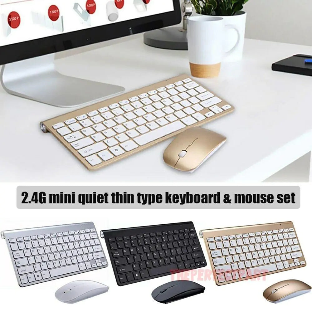Mini Wireless Keyboard and Mouse Set