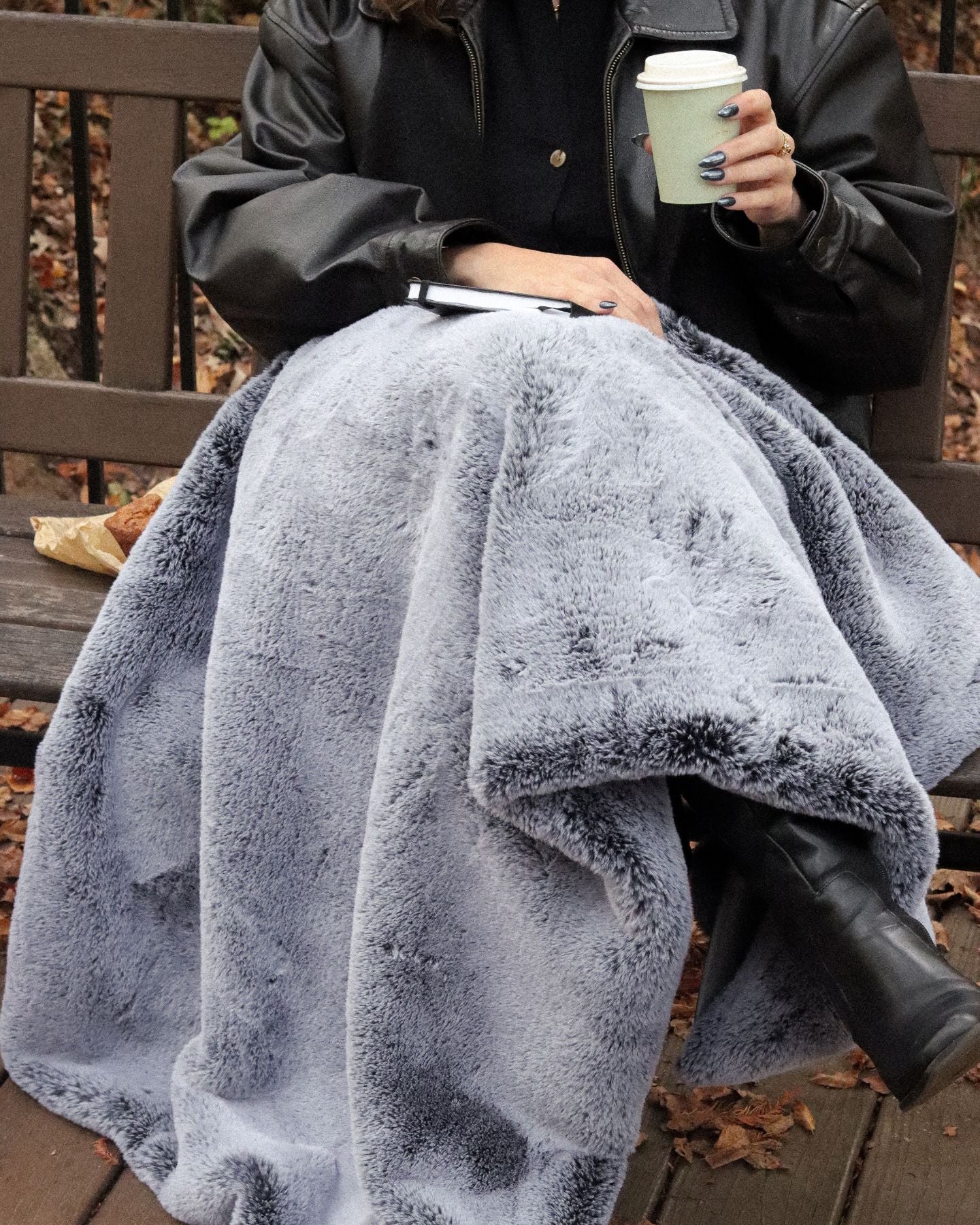 City Mink Waterproof Faux Fur Lap Blanket