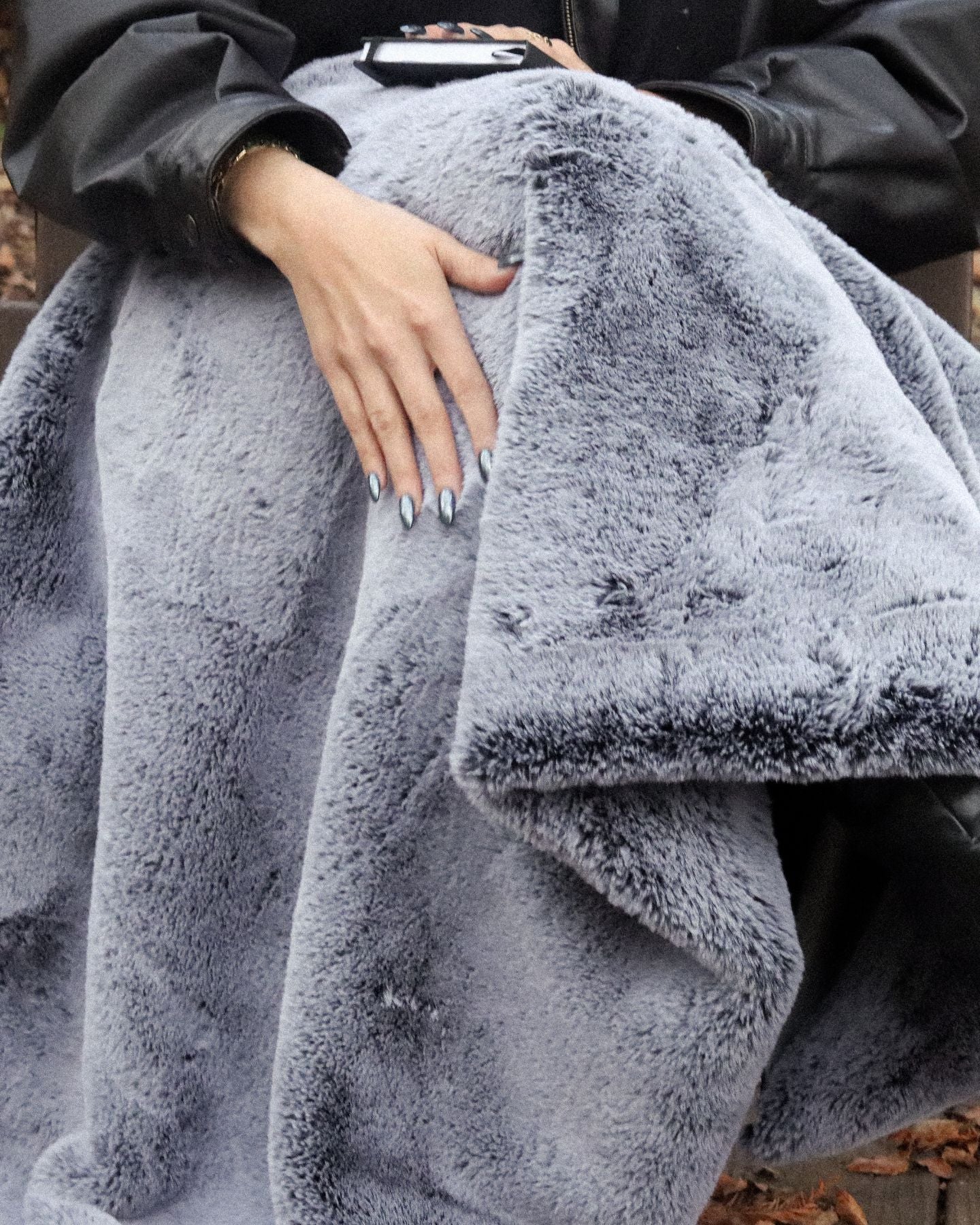 City Mink Waterproof Faux Fur Lap Blanket