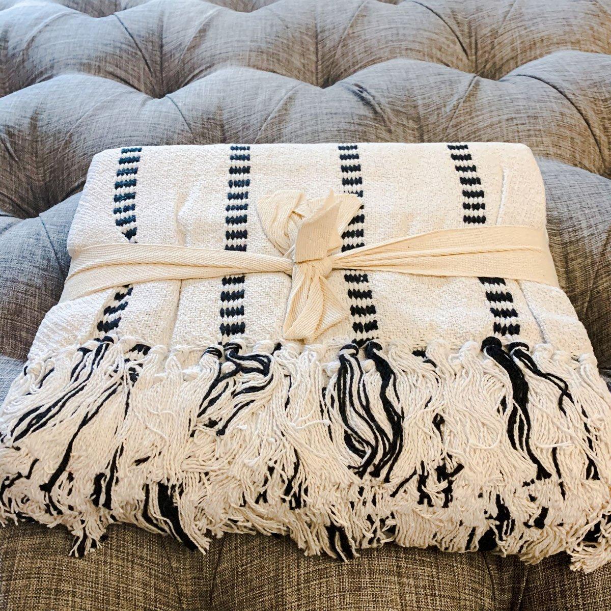 Walk The Line Throw Blanket - 54x65 Organic Cotton