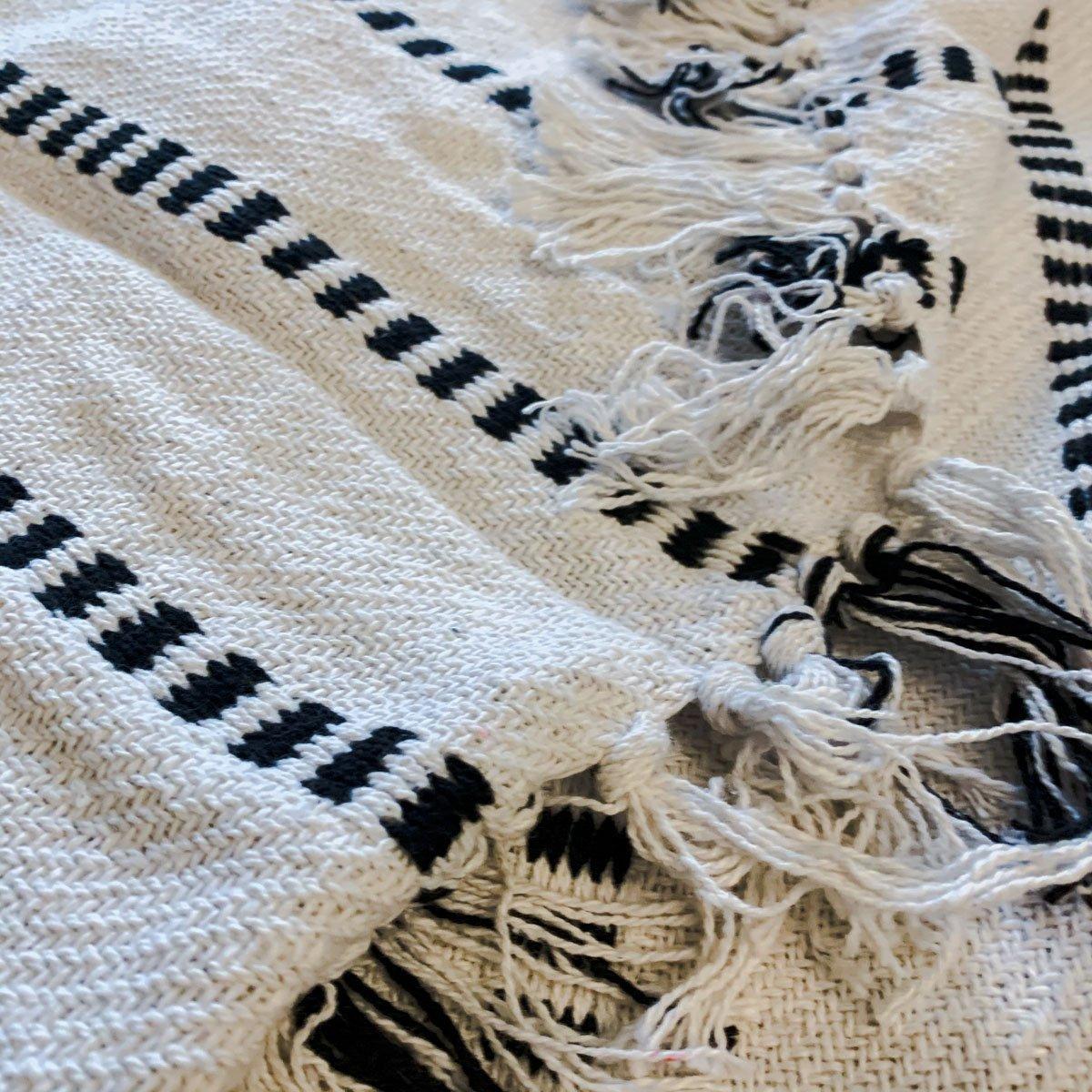 Walk The Line Throw Blanket - 54x65 Organic Cotton