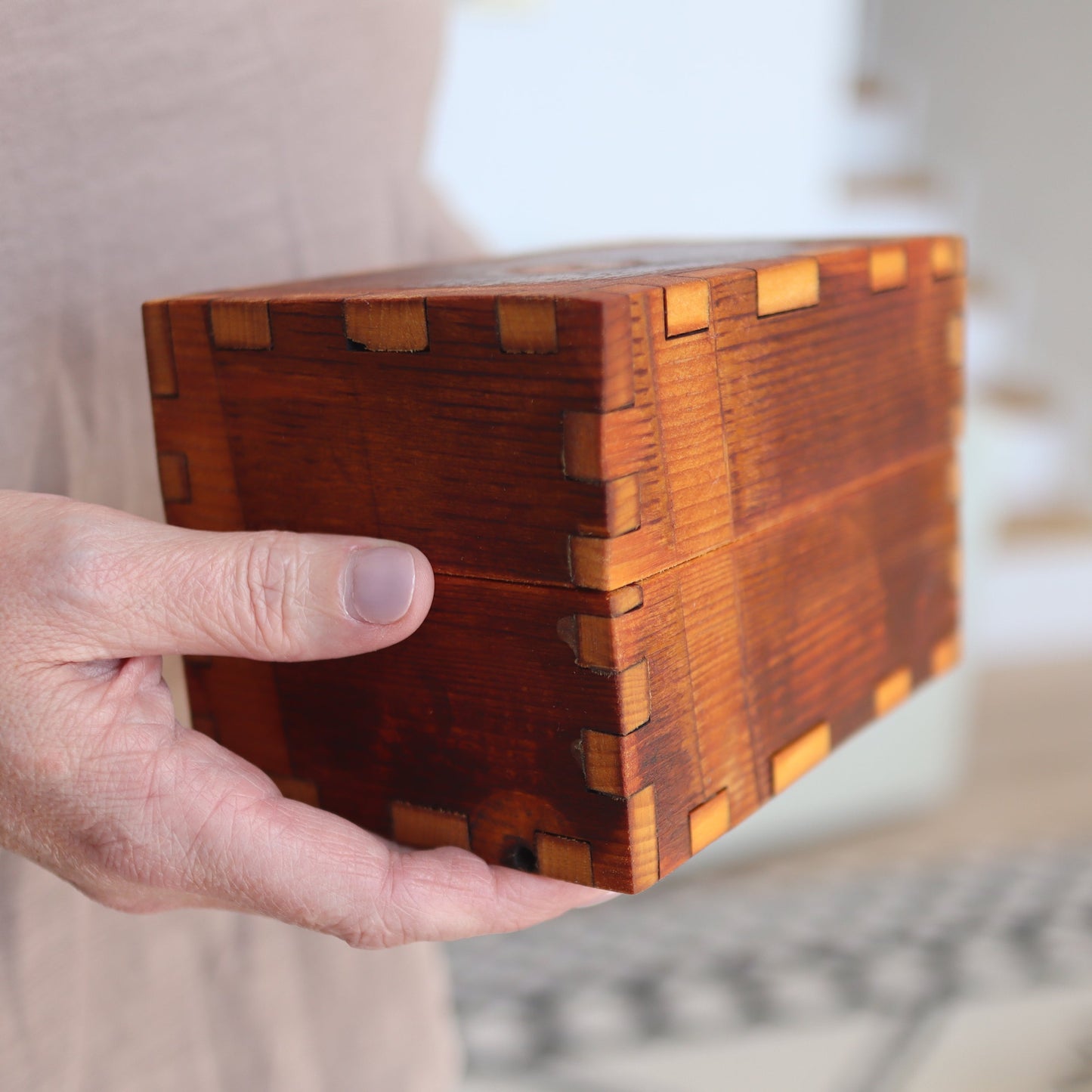 365 Card Storage Box - Reclaimed Piano Wood