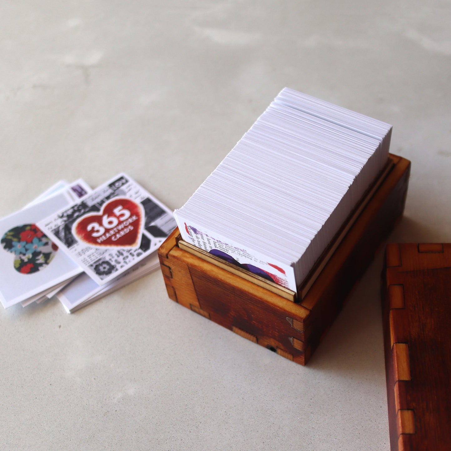 365 Card Storage Box - Reclaimed Piano Wood
