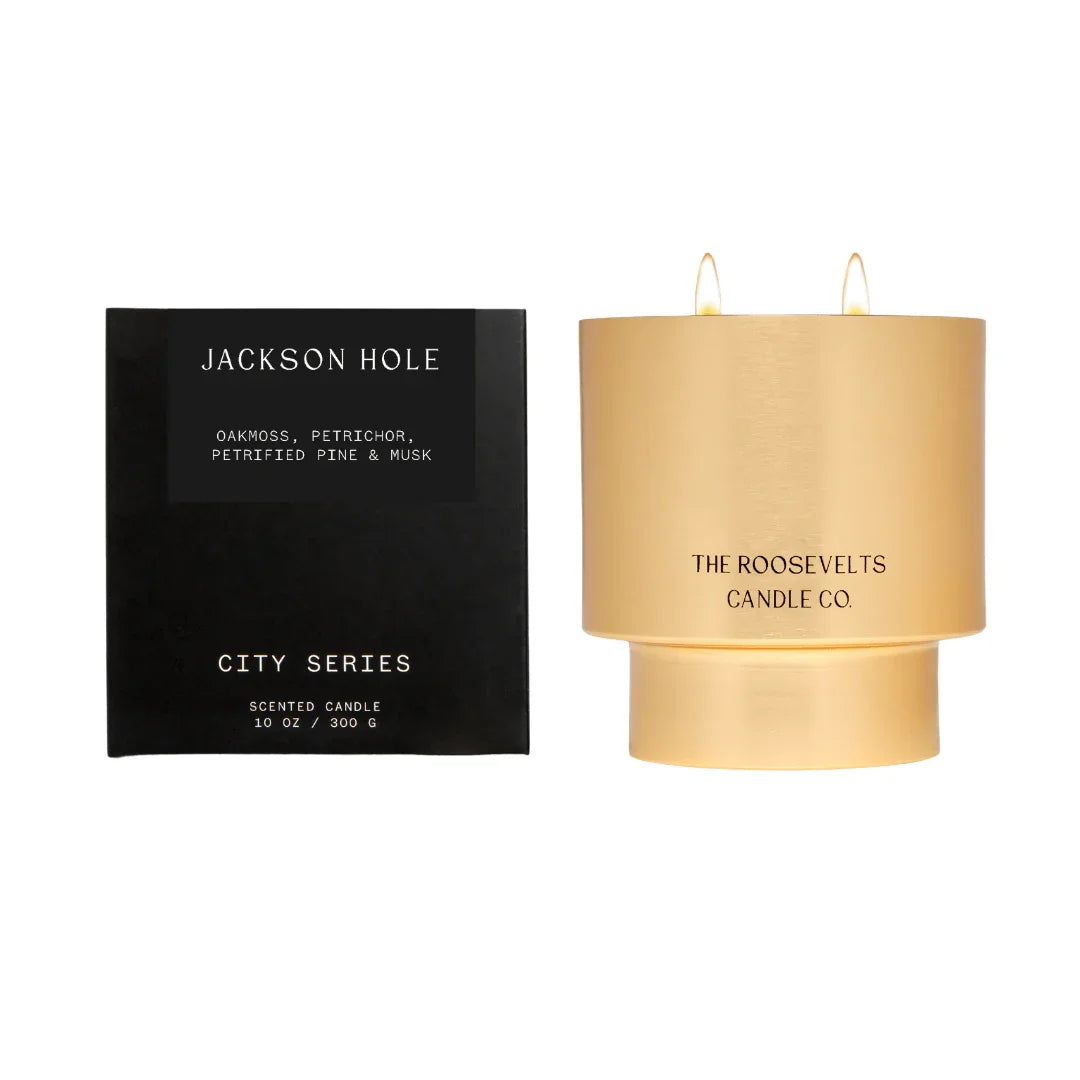 Jackson Hole Soy Candle - Petrichor Pine Leather Scent