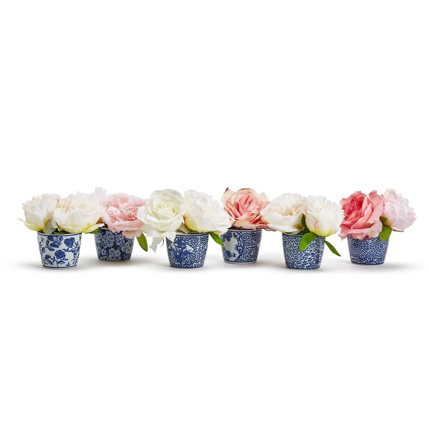 Mini Chinoiserie Cachepots - Hand-Painted Porcelain 2.75"