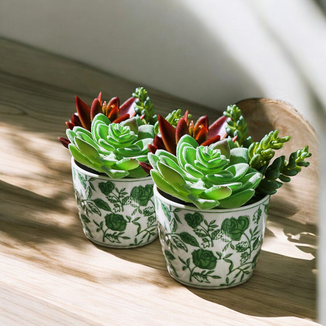 Mini Green Hand-Painted Porcelain Cachepot