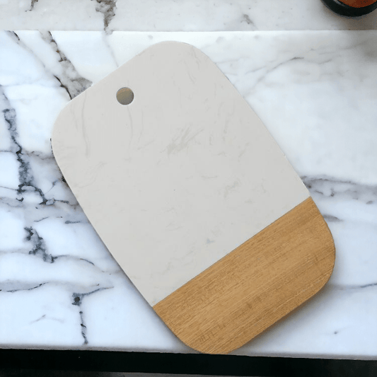 Martha Acacia Serving Board - 12x8 Acacia Wood & Marble