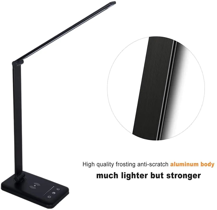 5 Lighting Mode LED Desk Lamp with Wireless Phone Charger