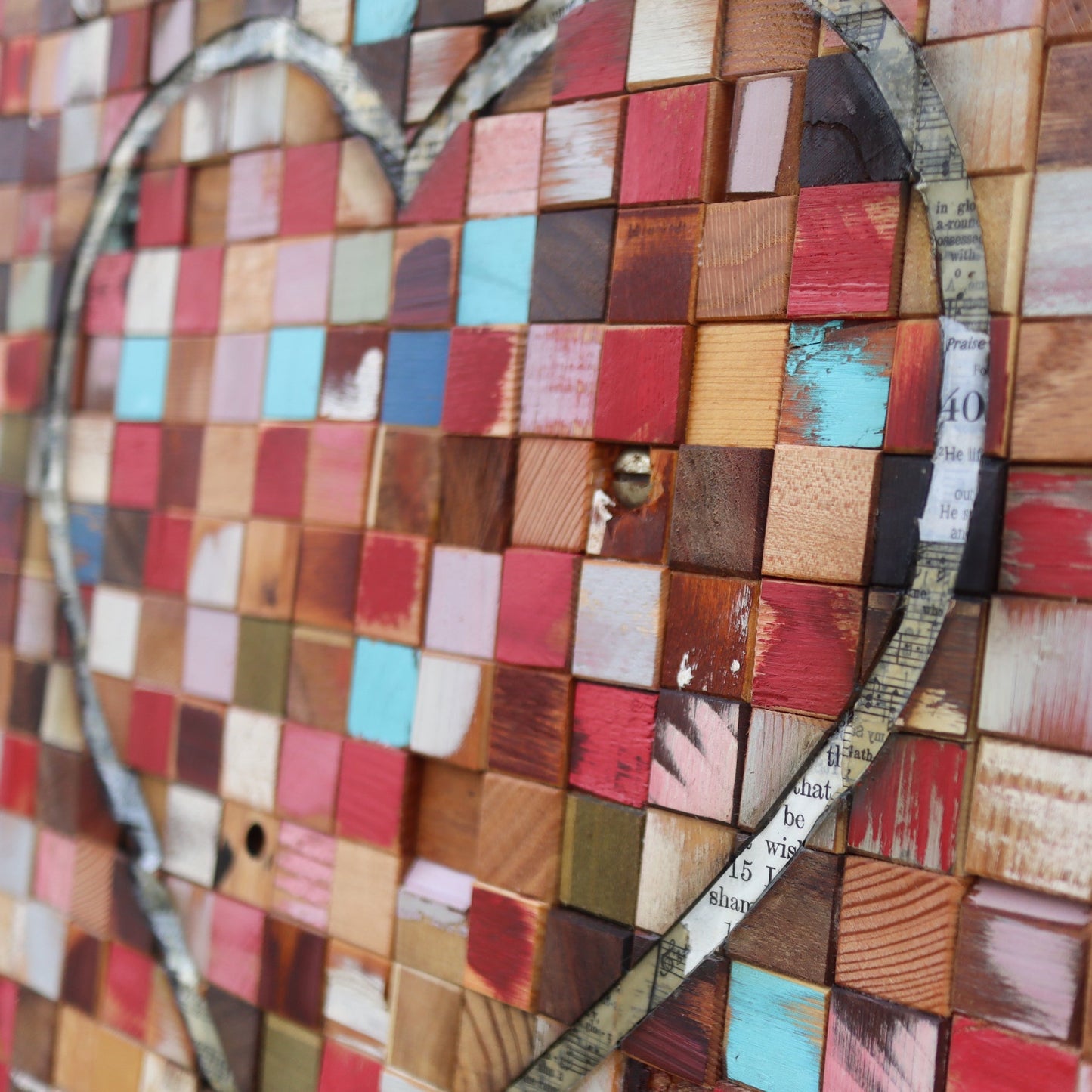 New Song In My Heart Mosaic Art Print - Psalm 40 - 20x20"