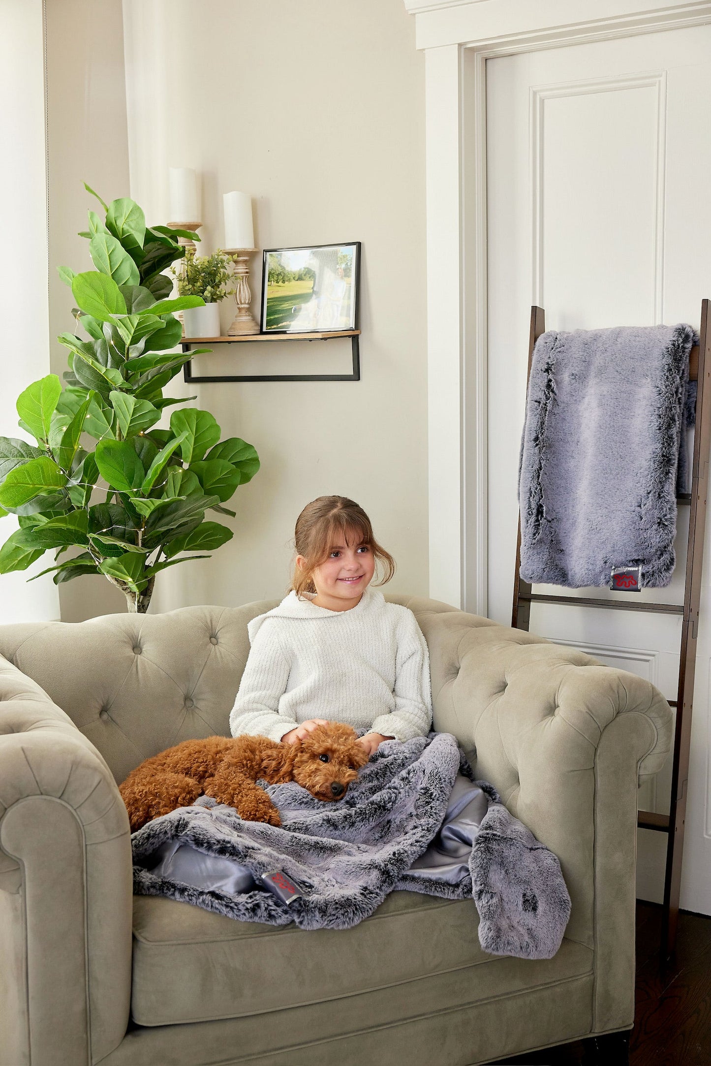 City Mink Waterproof Faux Fur Lap Blanket