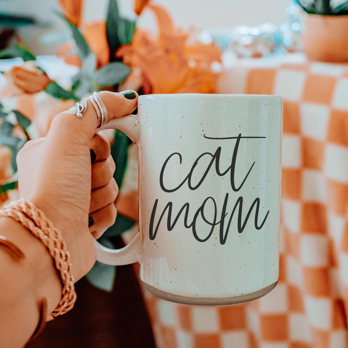 Cat Mom 16oz Double Wall Ceramic Mug