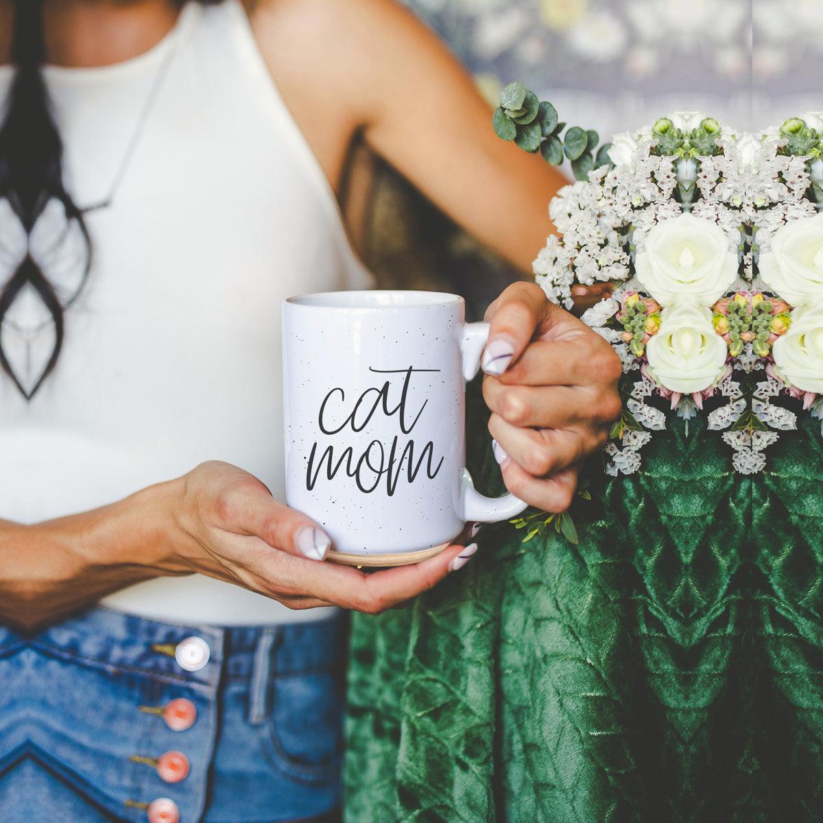 Cat Mom 16oz Double Wall Ceramic Mug