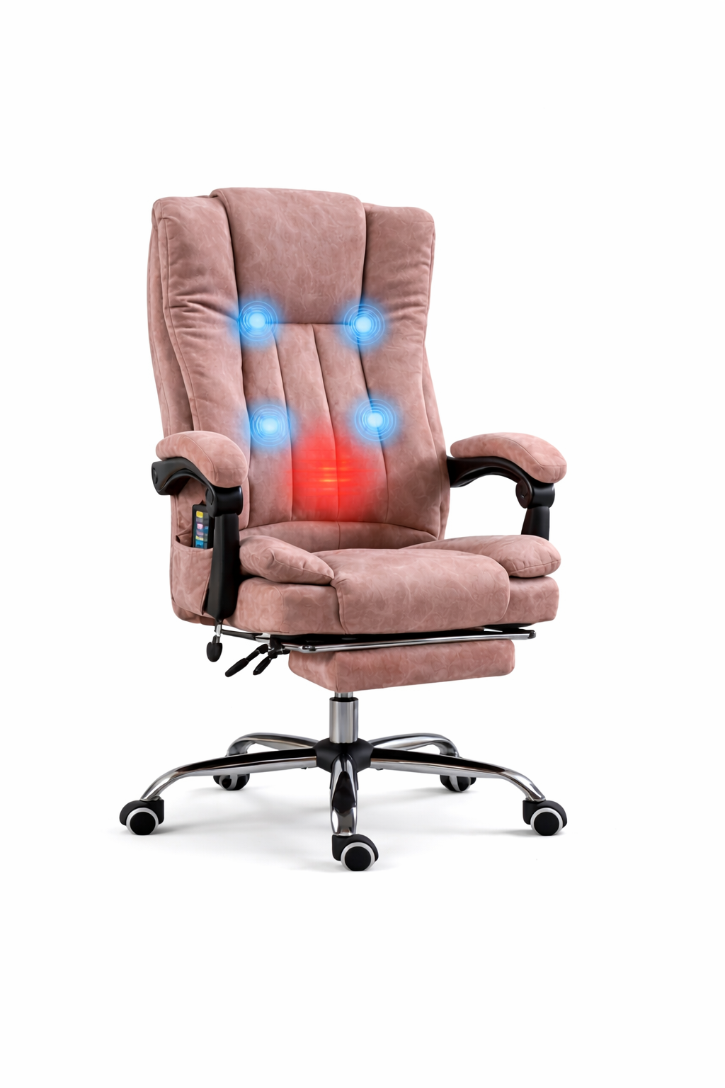 Heated Massage Reclining Office Chair with Footrest – Ergonomic Comfort for Work & Recovery