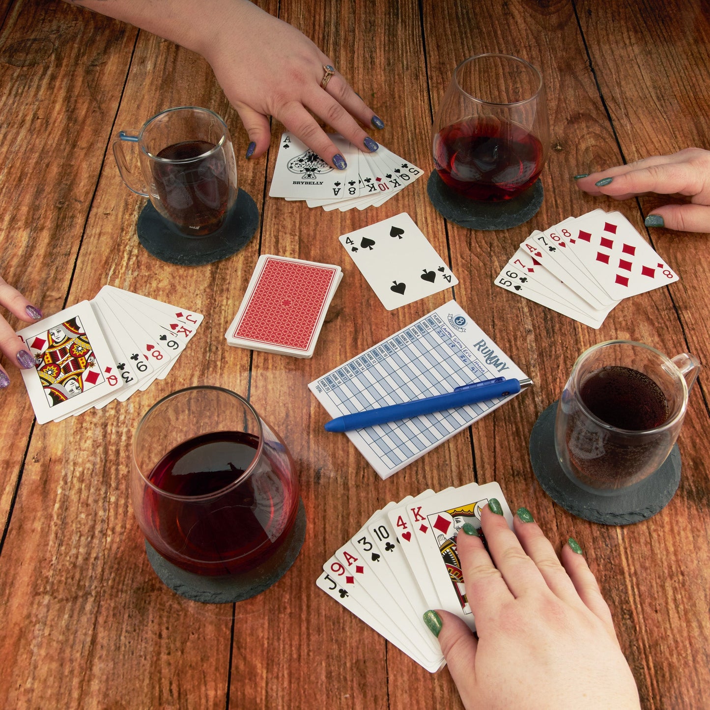 Rummy Card Game Set with 2 Decks and Scorecards