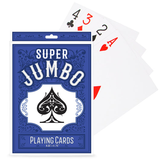 Super Jumbo Playing Cards - 8.25" x 11.75" Oversized Deck