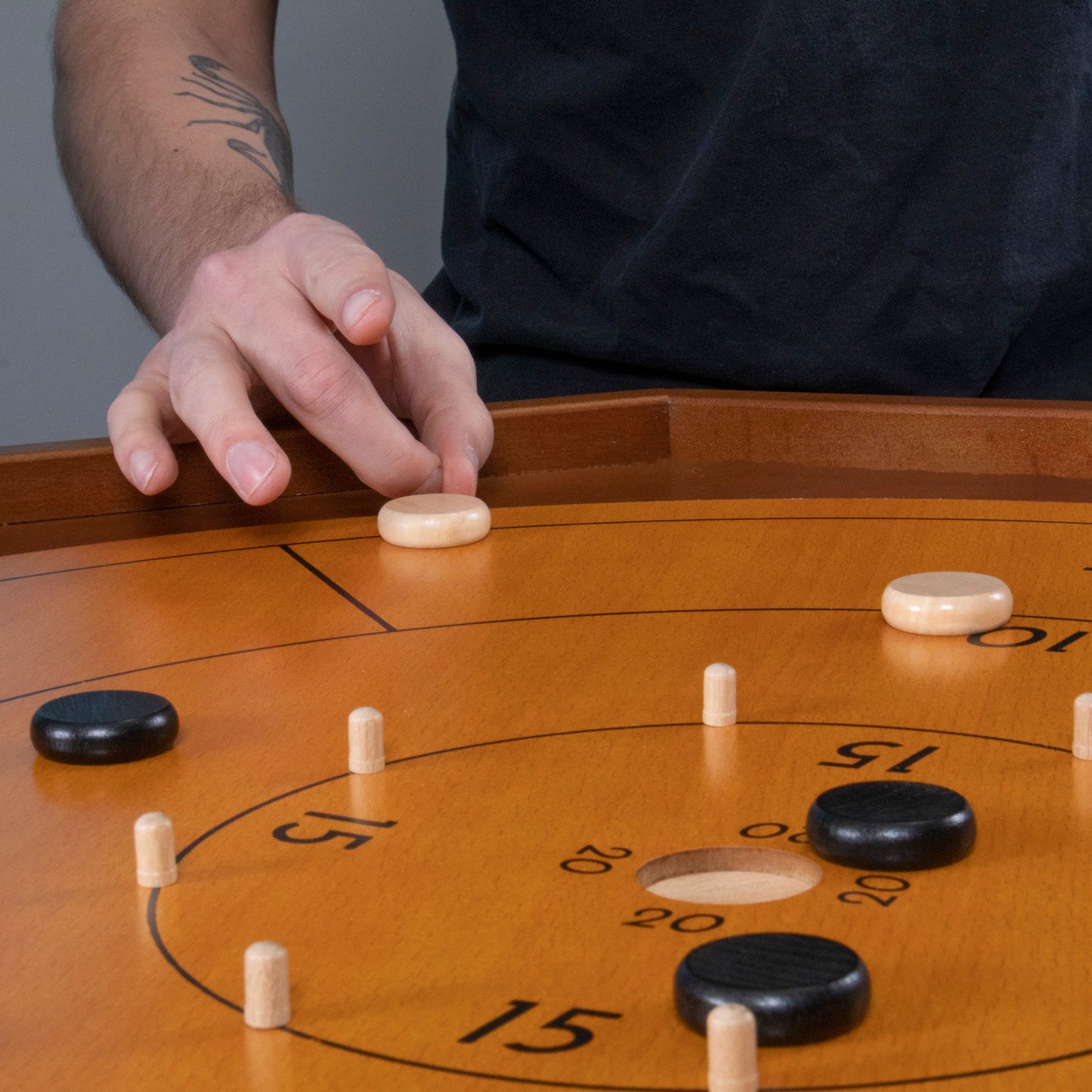 Tournament Crokinole Board - 30 Inch Classic Game