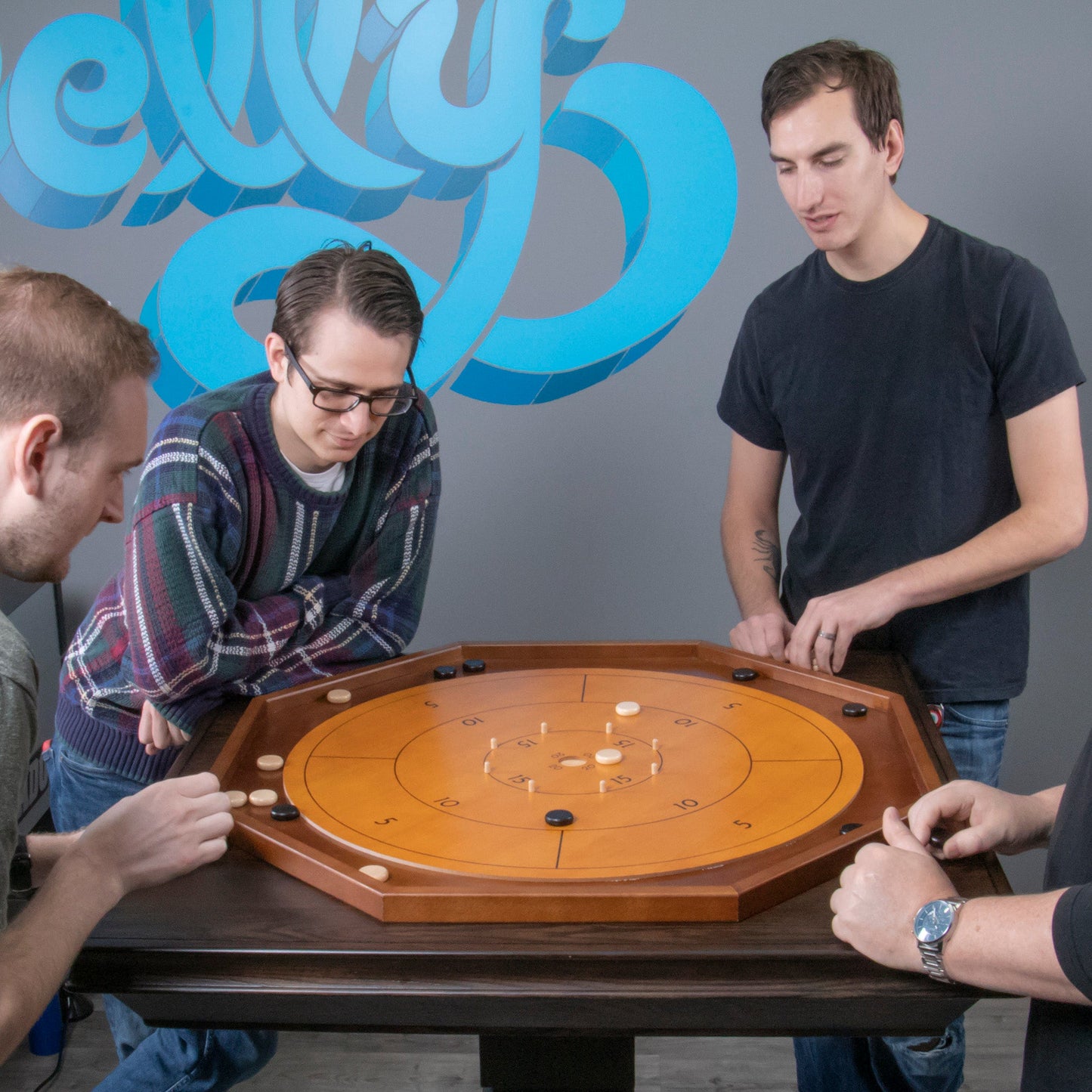 Tournament Crokinole Board - 30 Inch Classic Game