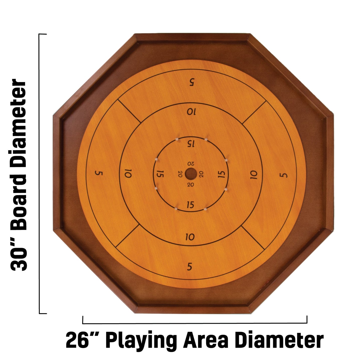 Tournament Crokinole Board - 30 Inch Classic Game