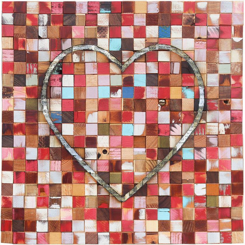 New Song In My Heart Mosaic Art Print - Psalm 40 - 20x20"