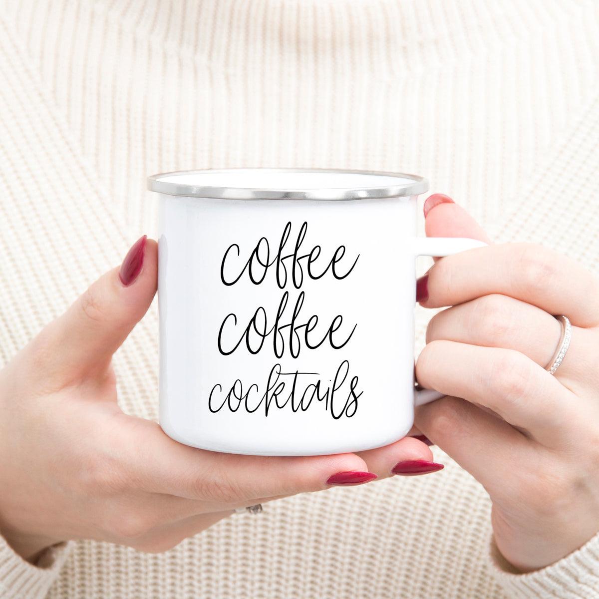 Coffee Before Adulting 18oz Metal Campfire Mug