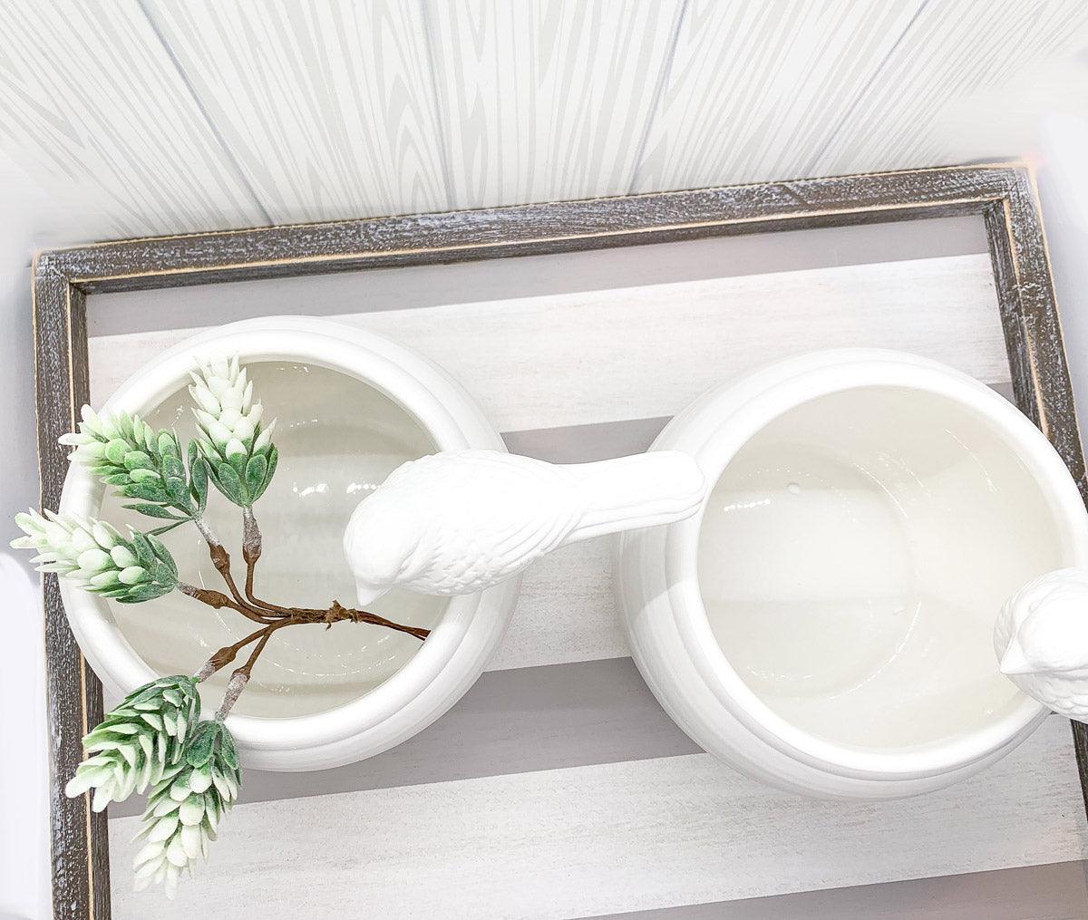 Everything Tray - Striped Wooden Charger 15x15"