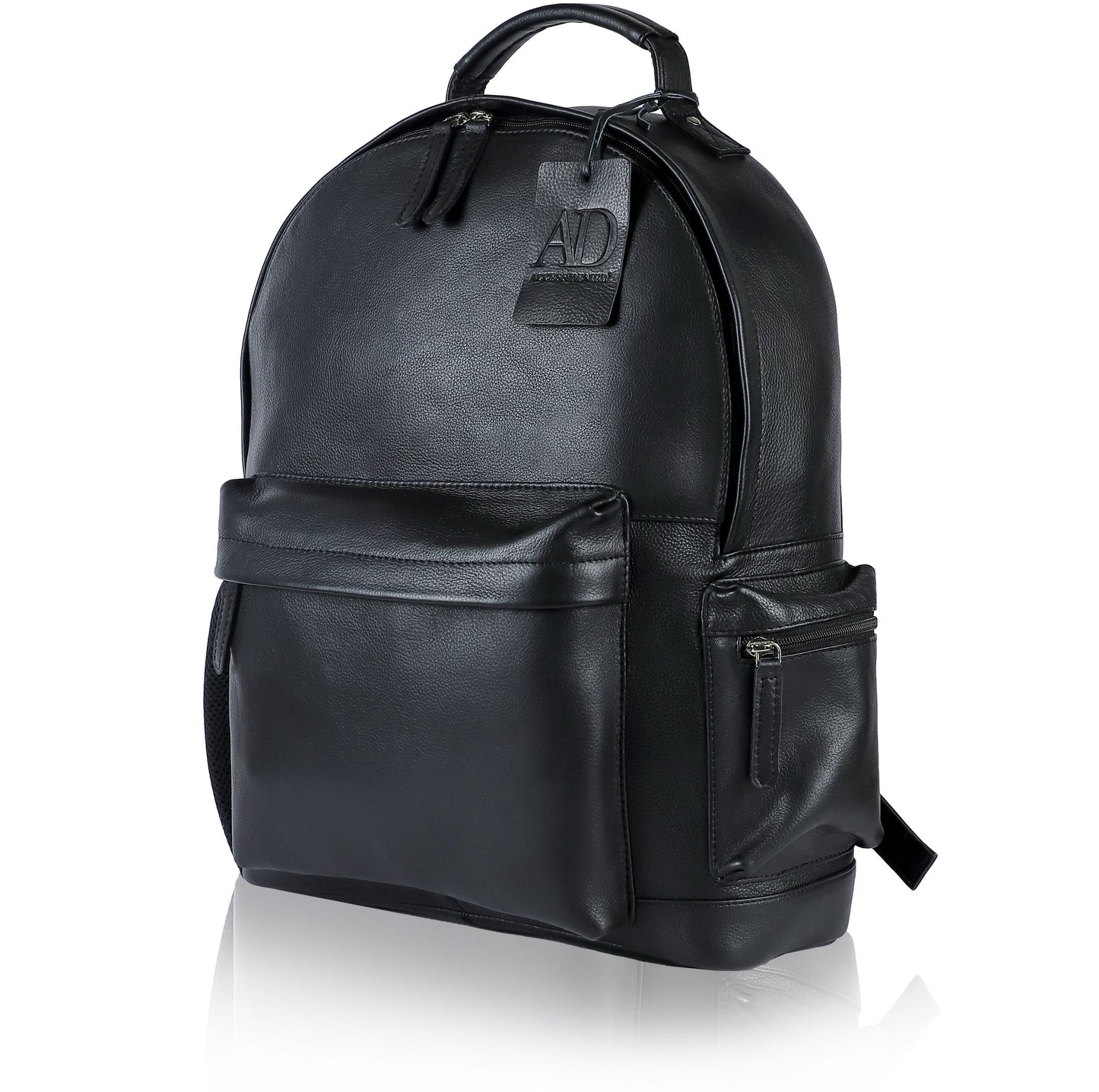 Genuine Leather Laptop Backpack with Anti-Theft Protection