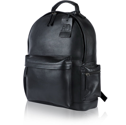 Genuine Leather Laptop Backpack with Anti-Theft Protection