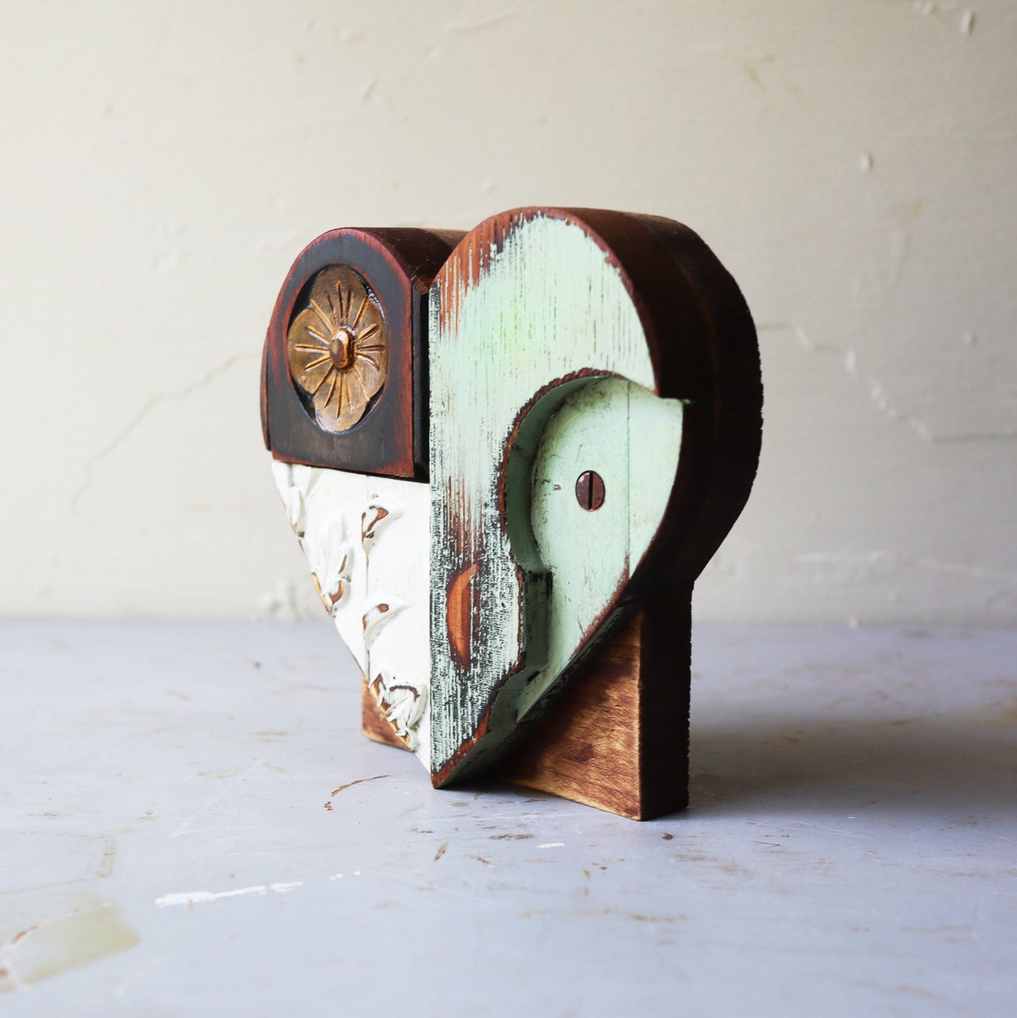 Reclaimed Wooden Heart Emojis - Handmade from Antique Piano Wood