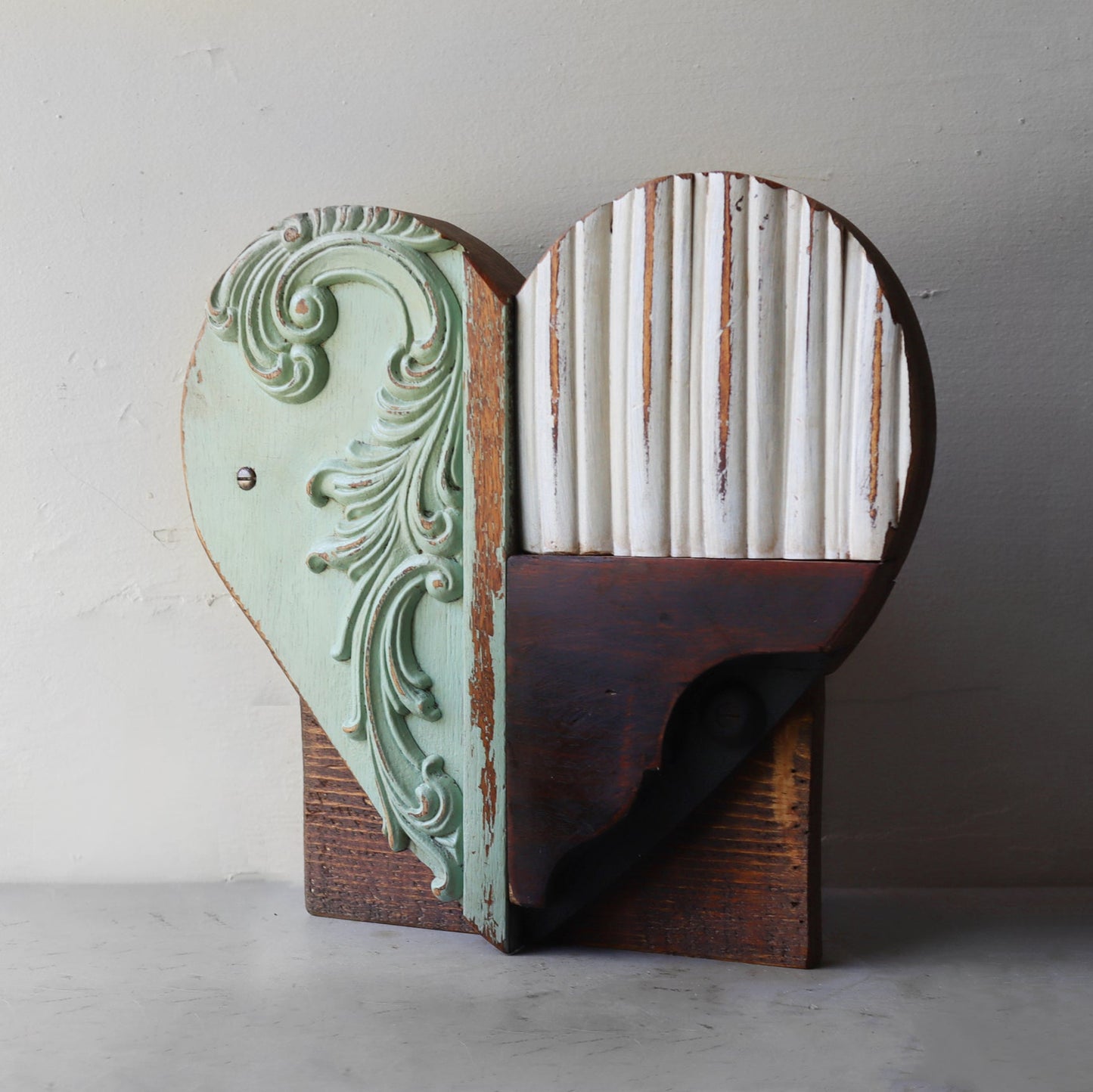 Reclaimed Wooden Heart Emojis - Handmade from Antique Piano Wood