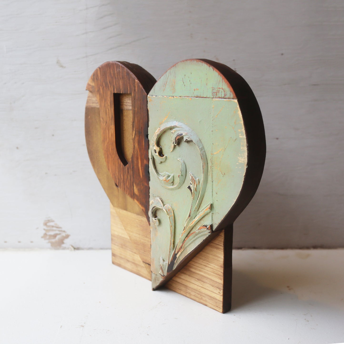 Reclaimed Wooden Heart Emojis - Handmade from Antique Piano Wood
