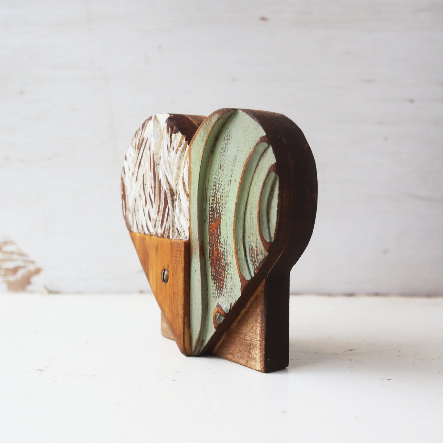 Reclaimed Wooden Heart Emojis - Handmade from Antique Piano Wood