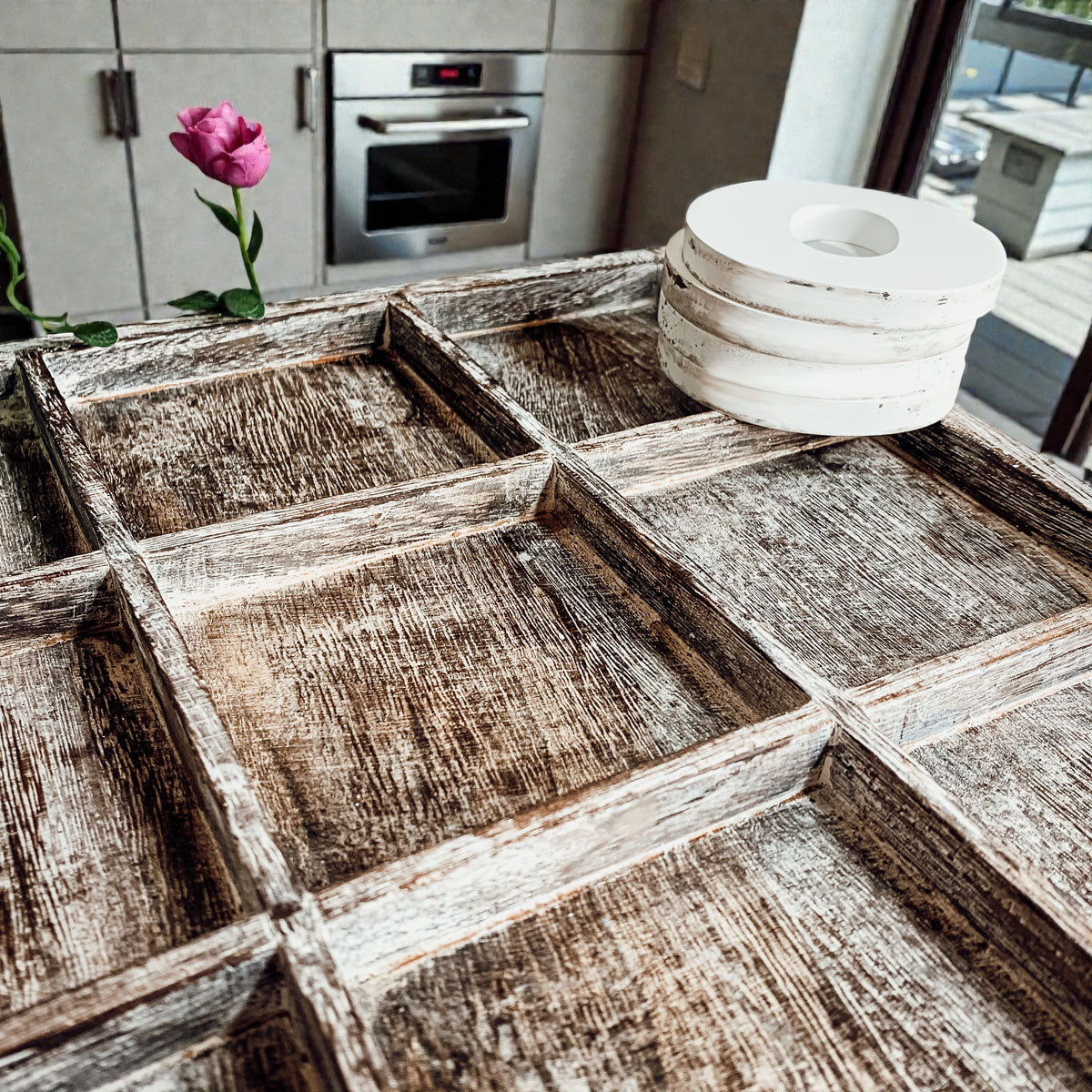 Handmade Wooden Tic Tac Toe Board - 12x12 Rustic Game