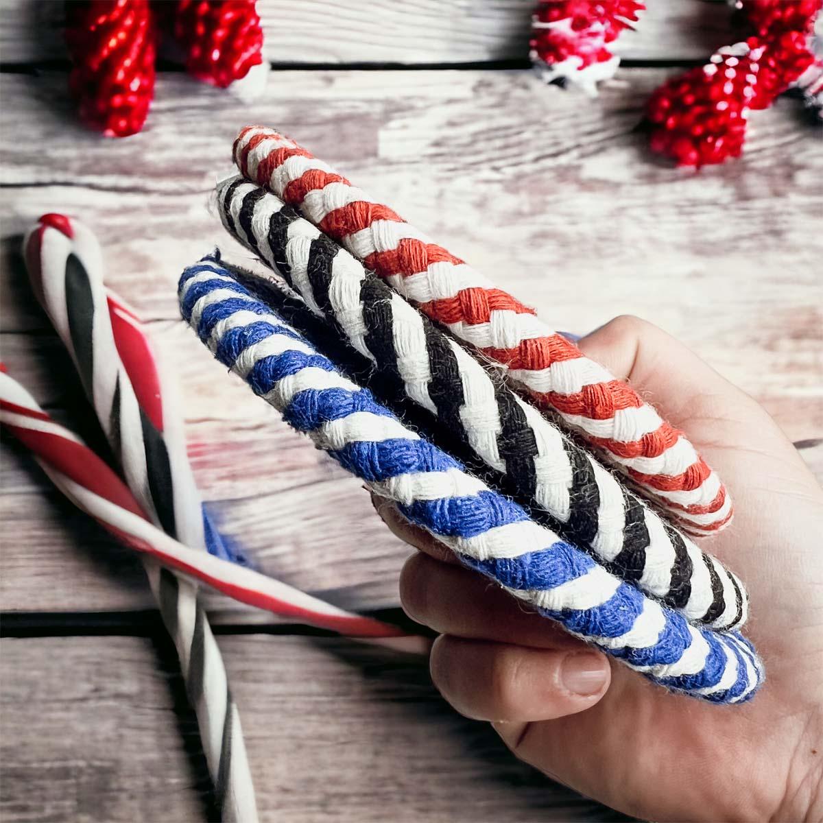 Black & White Braided Rope Coasters Set of 4