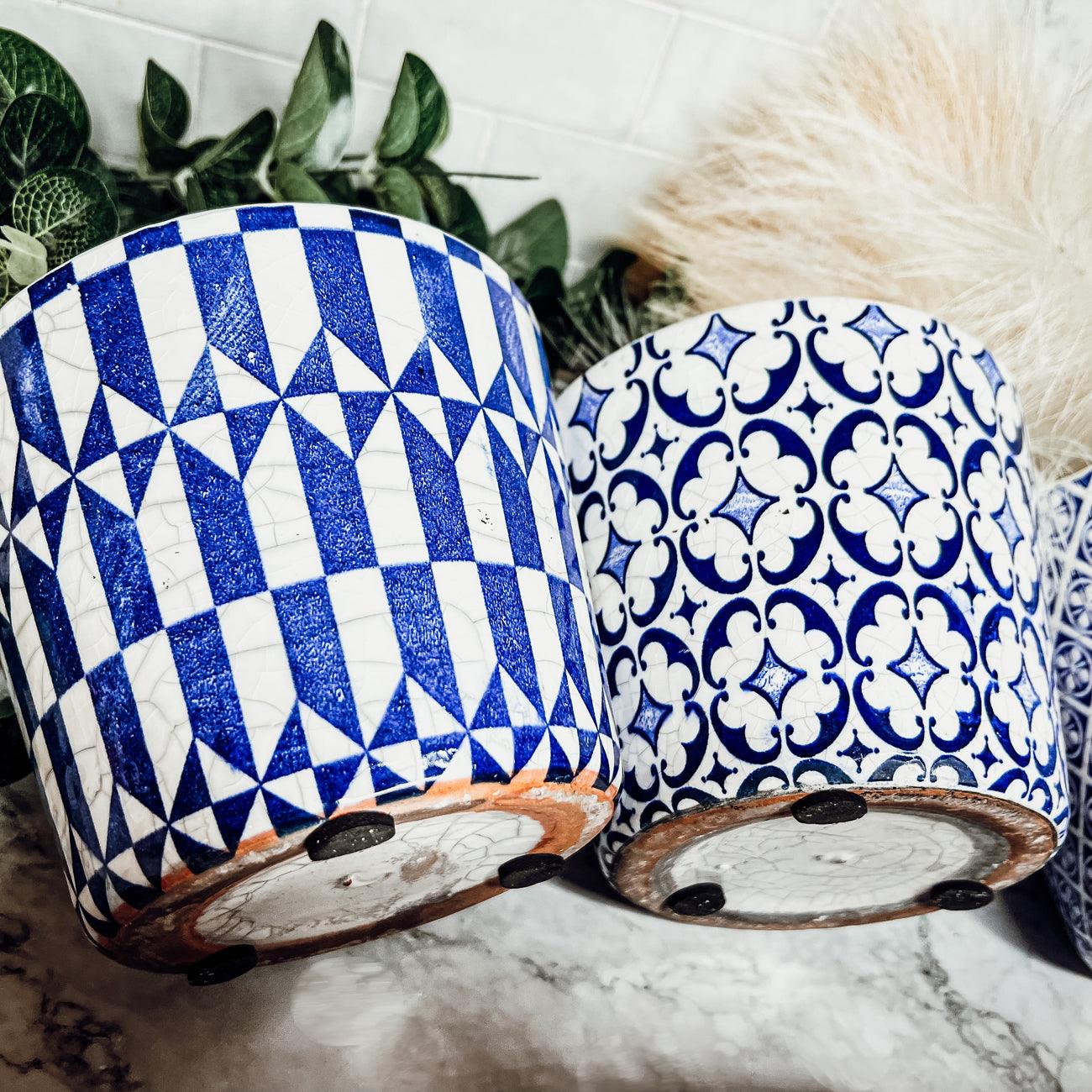 Terracotta Pot 5.5" - Rustic Patterned Handmade