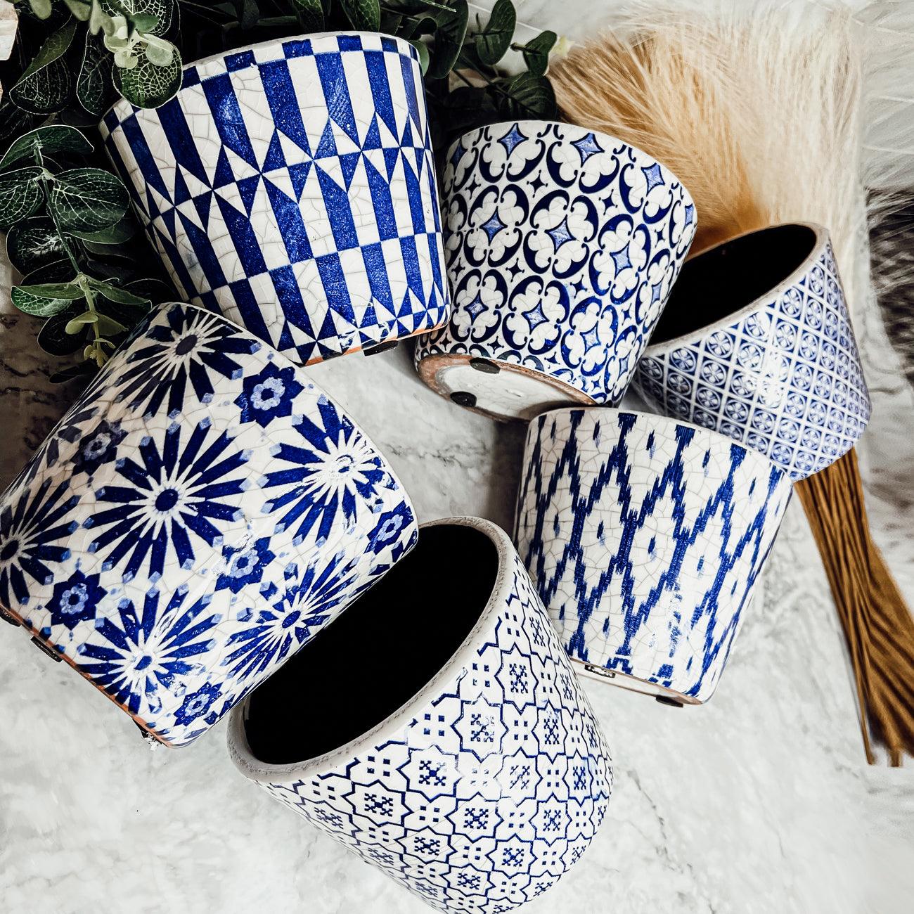 Terracotta Pot 5.5" - Rustic Patterned Handmade