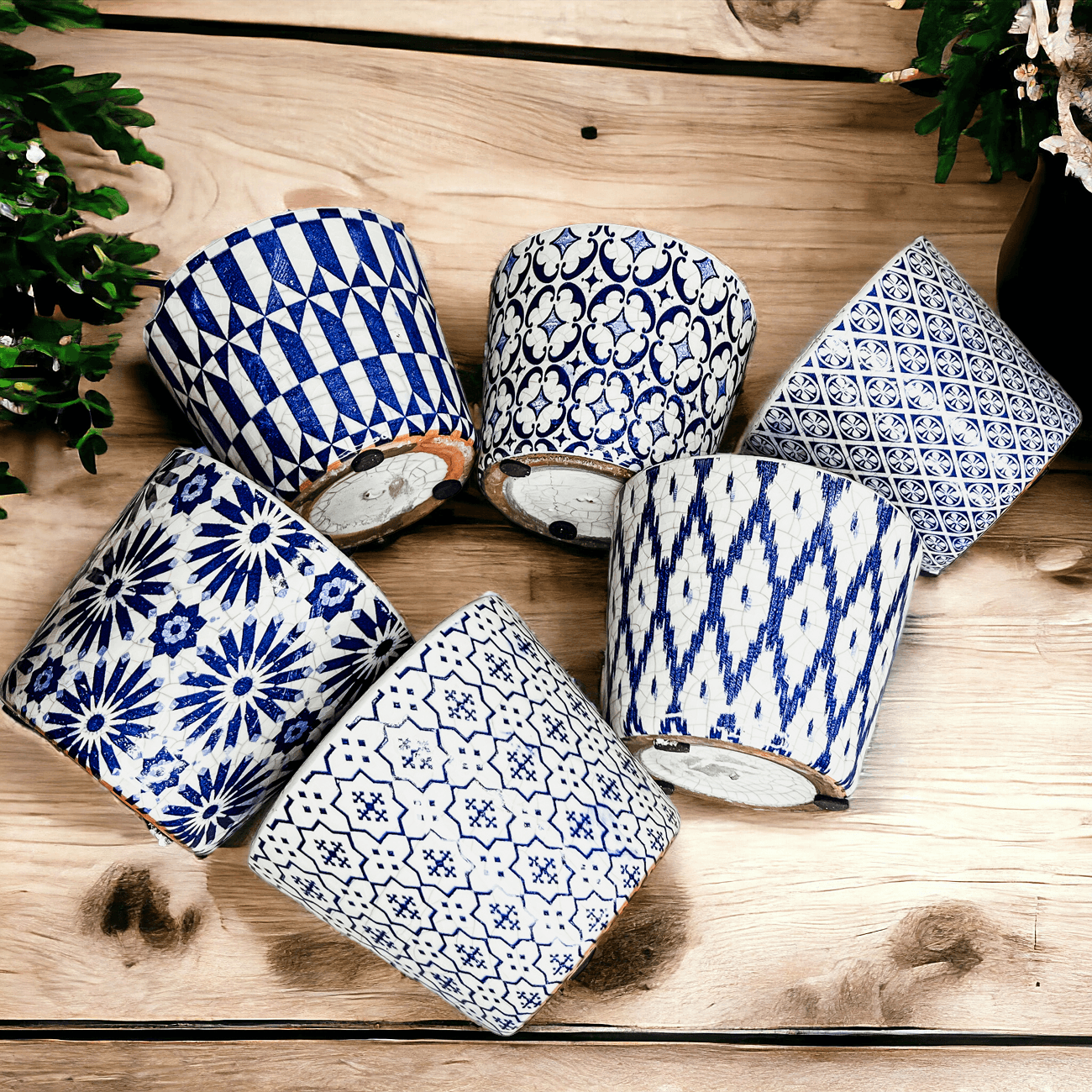 Terracotta Pot 5.5" - Rustic Patterned Handmade