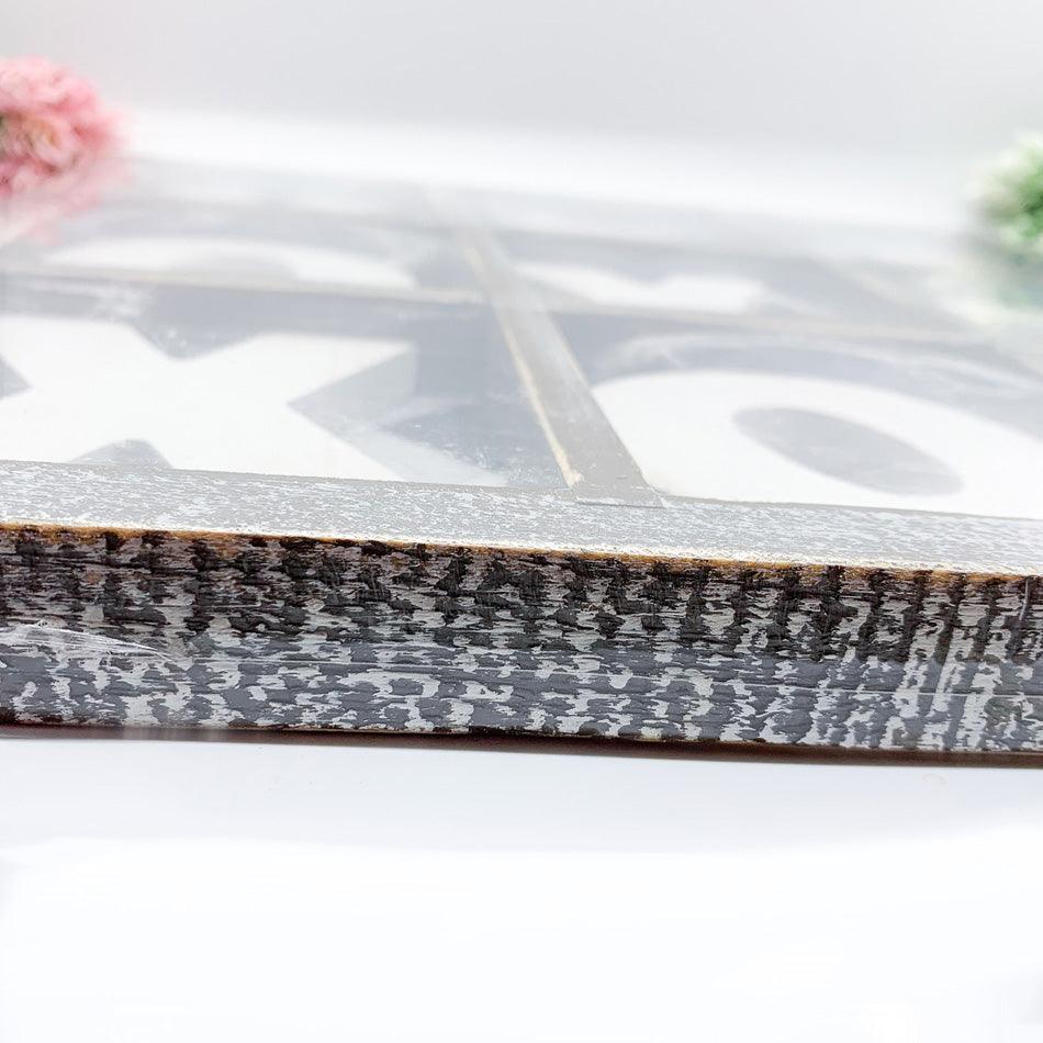Gingham XOXO Tic Tac Toe Game - Wooden 12x12 or 6x6
