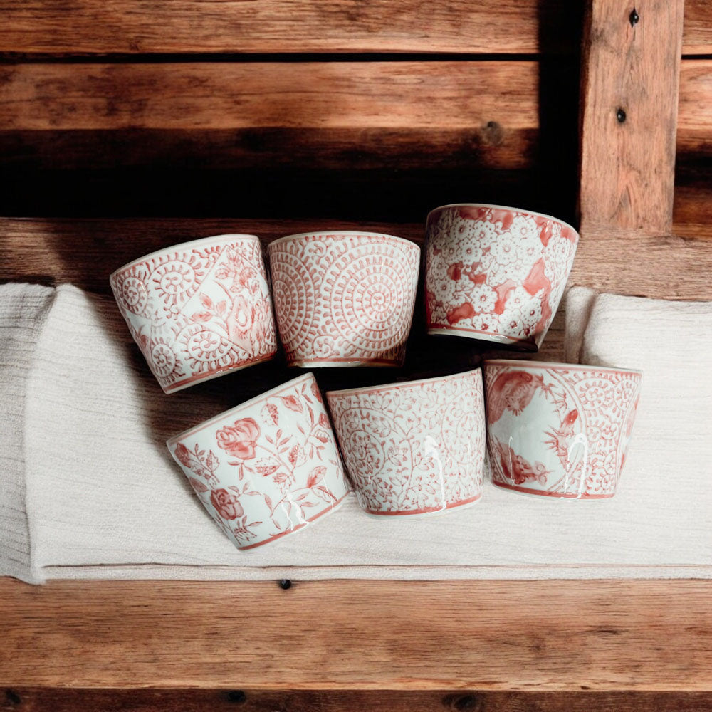 Mini Pink Hand-Painted Porcelain Cachepot