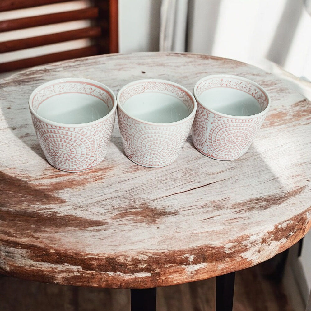 Mini Pink Hand-Painted Porcelain Cachepot