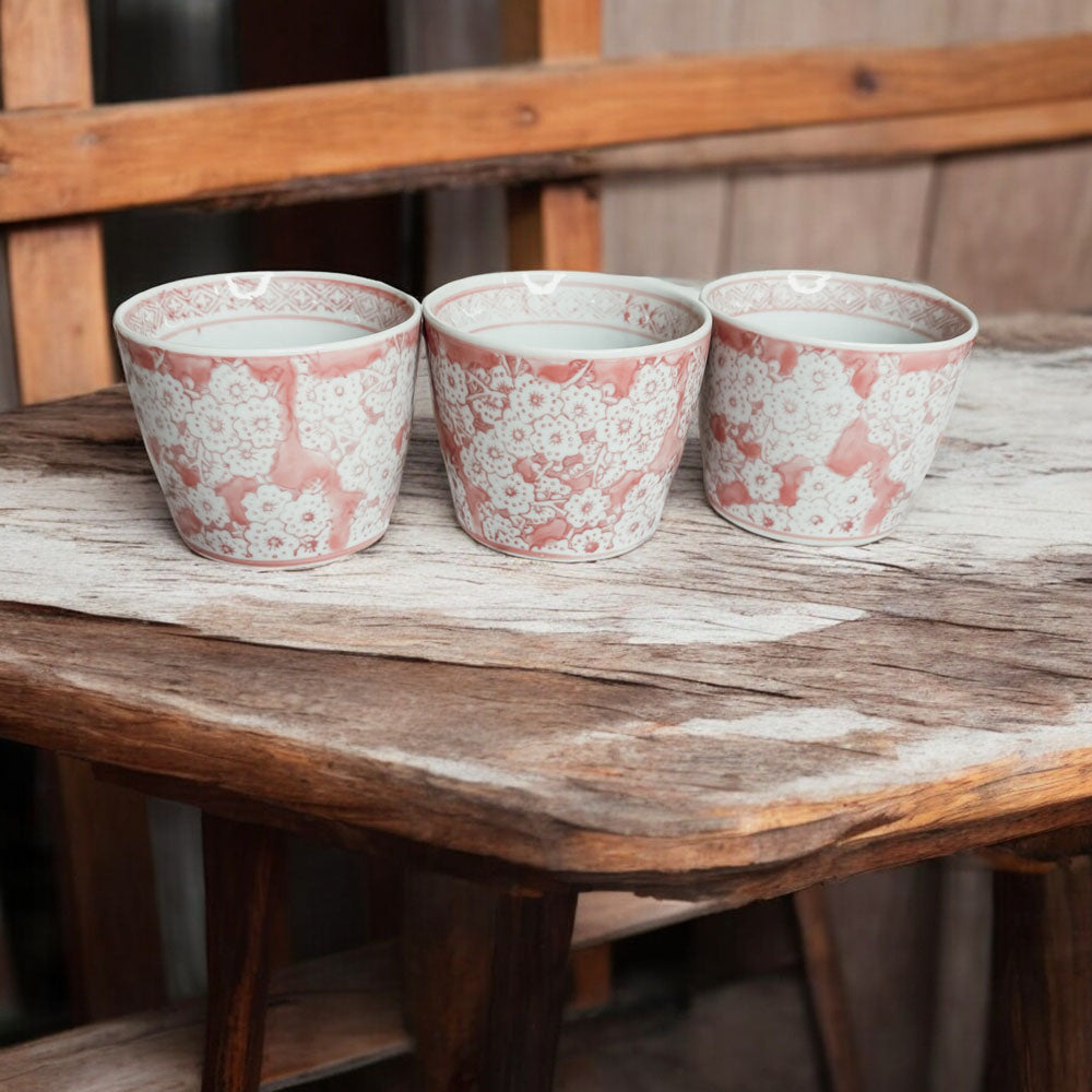 Mini Pink Hand-Painted Porcelain Cachepot