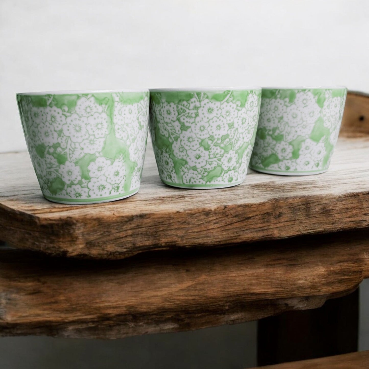 Mini Green Hand-Painted Porcelain Cachepot