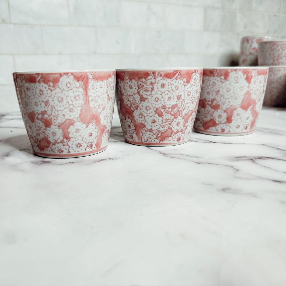Mini Pink Hand-Painted Porcelain Cachepot