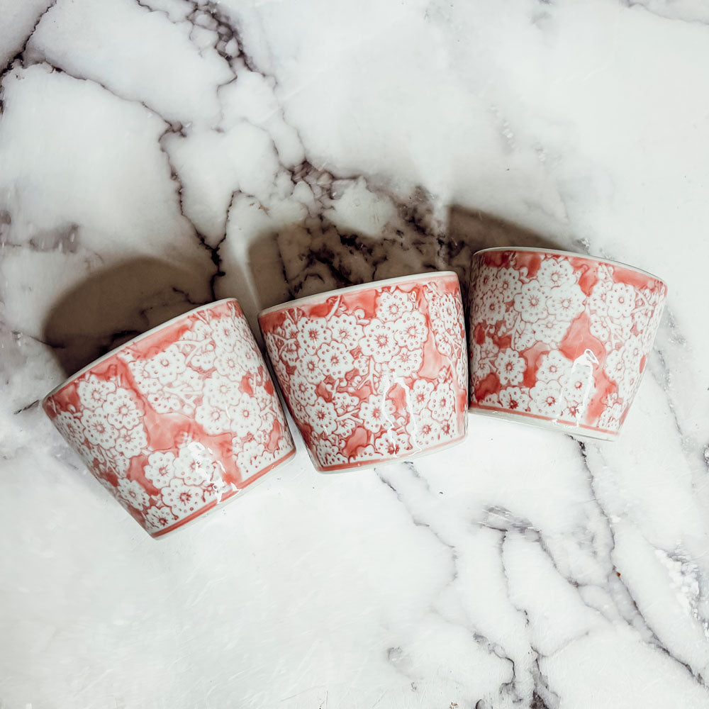 Mini Pink Hand-Painted Porcelain Cachepot