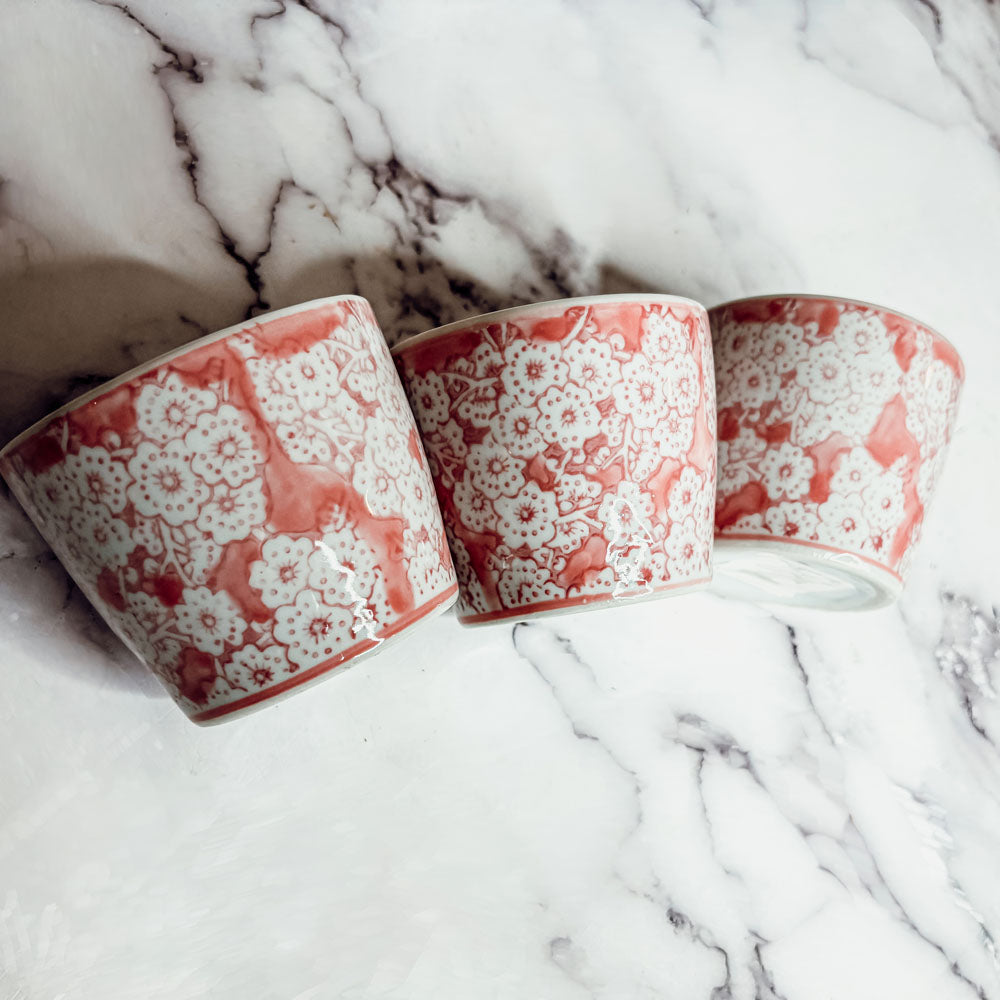 Mini Pink Hand-Painted Porcelain Cachepot
