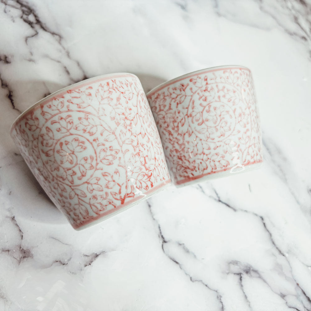 Mini Pink Hand-Painted Porcelain Cachepot