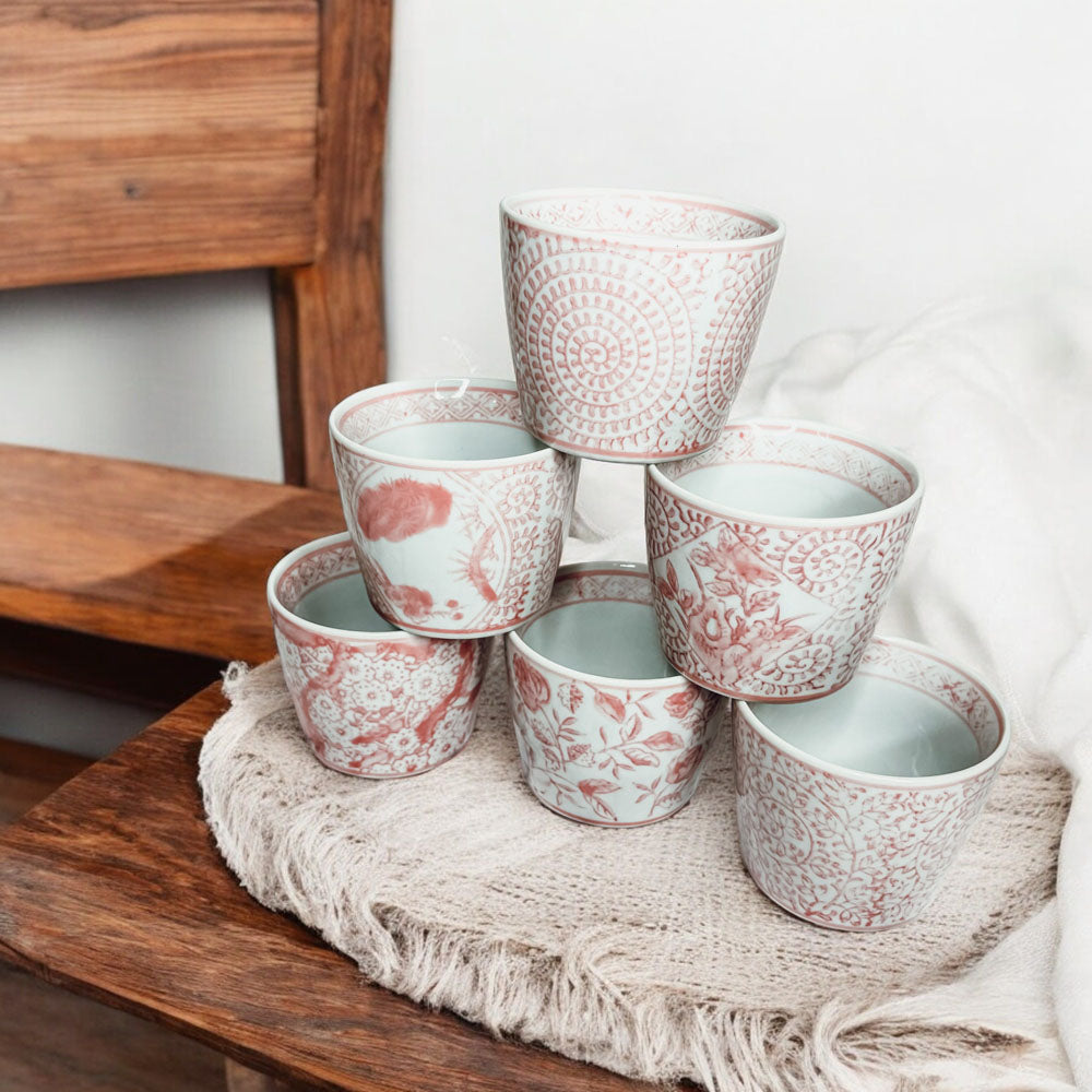Mini Pink Hand-Painted Porcelain Cachepot
