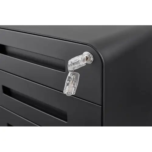 3 Drawer Mobile Filing Cabinet - Lockable Steel File Storage