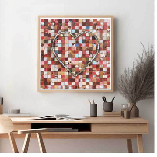 New Song In My Heart Mosaic Art Print - Psalm 40 - 20x20"